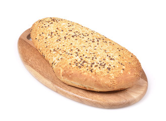 Bread loafs variety isolated on white background