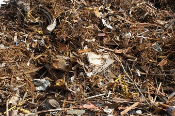 Iron scrap on dump site