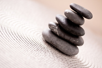 Fototapeta na wymiar pile of stone representing zen, balance and meditation