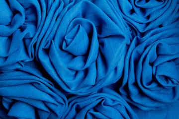 Blue rose fabric  background