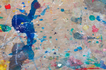 Grunge paint on wood background