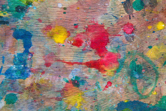 Fototapeta Grunge paint on wood background