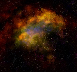 nebula cloud in outer space