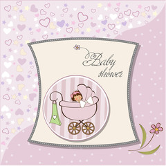 baby girl announcement card