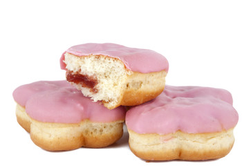 donut with pink frosting
