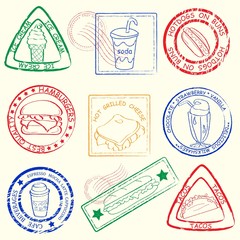 Fast Food Stamps Set