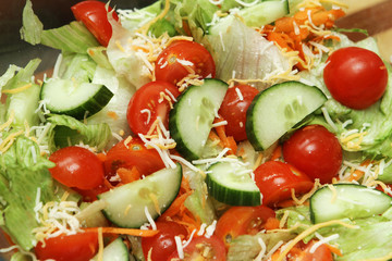 closeup of salad