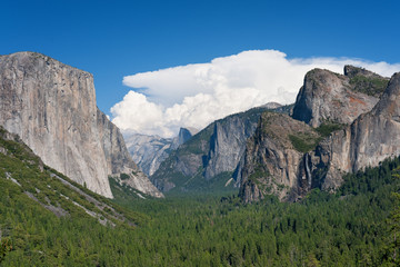 Landscape with mountains in Yosemite