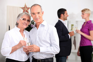 family gathering at new year's eve