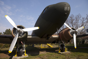 A  view of a propeller plane