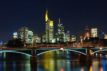 Frankfurt am Main, Germany at night