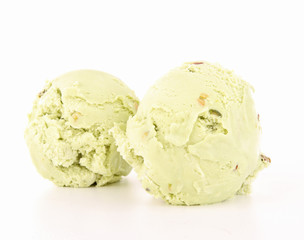 isolated scoop of pistachio
