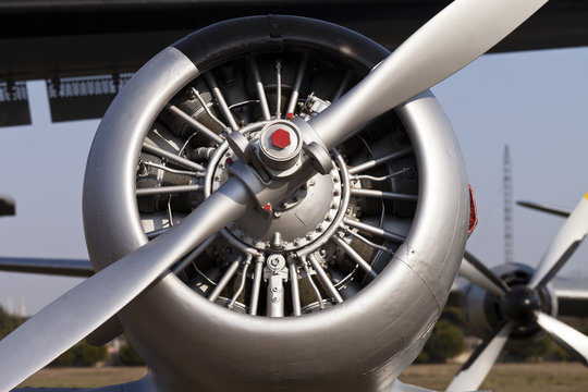 Motor part of a propeller plane © angelmaker