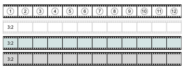 Filmstreifen, Film, Negativ, Sequenzen, Bildsequenzen, Cutter