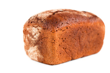 Rye bread isolated on white