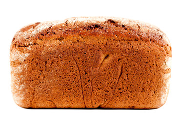 Rye bread isolated on white