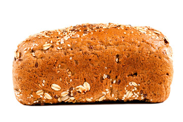 Rye bread isolated on white