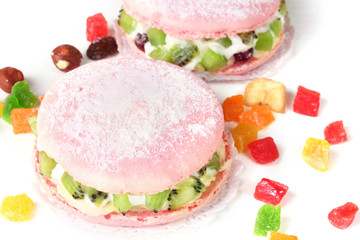 Two cakes isolated on white