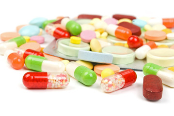 pills isolated on white background