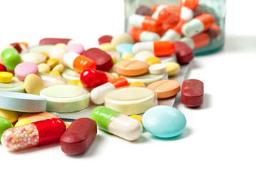 pills isolated on white background