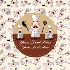 cartoon chef card