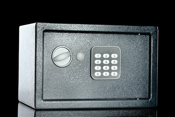 safe on black background