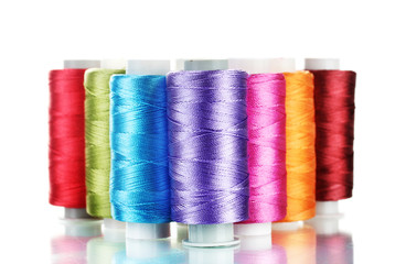 bright bobbin thread isolated on white.