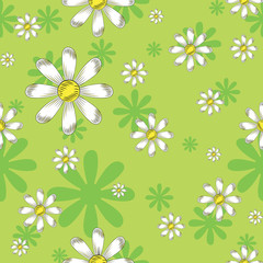seamless pattern of daisies