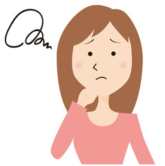 悩む・思考中の女性02