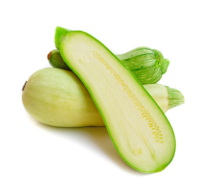 Zucchini isolated on a white background