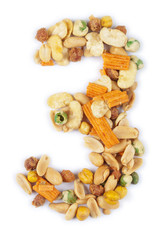 number made from nuts