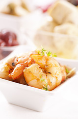 Tapas mit Garnelen