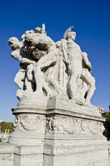 Fototapeta na wymiar Ponte Vittorio Emanuelle in Rome
