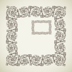 Set of two ornamental frames, antique style