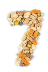 number made from nuts