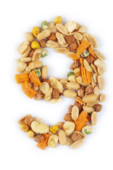 number made from nuts