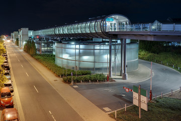 Hanover Expo-Plaza parking at night