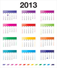 2013 colorful calendar_it © josesilva83