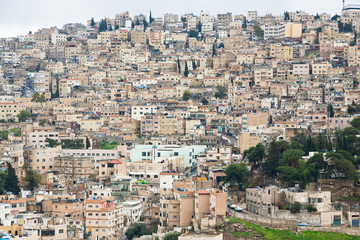 Fototapeta na wymiar panorama starego miasta Amman, Jordania