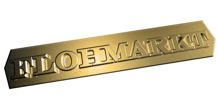 3D Goldschrift - FLOHMARKT