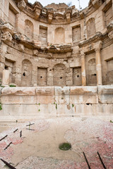 antique bowl near Artemis temple in ancient town Jerash