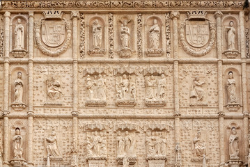 Detail of facade to Saint Paul church. Valladolid, Spain