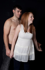 Couple in romantic mood together