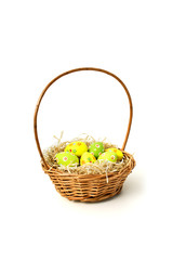 Easter eggs in a basket