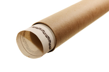 Document into a cardboard tube