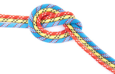 Fototapeta premium blue, yellow and red rope knot