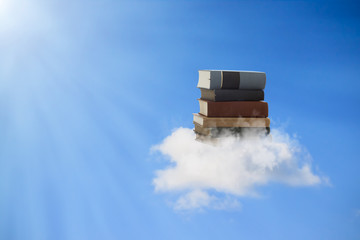 Books Floating on a Cloud