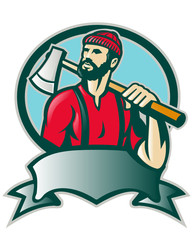 Lumberjack Forester With Axe