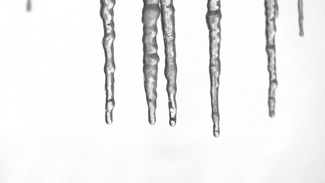 Icicles melting