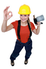 OK from a woman with a blowtorch